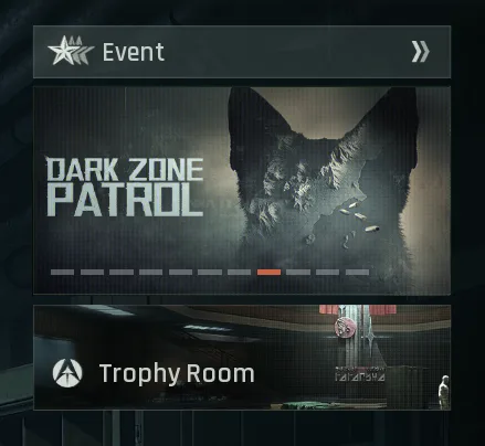 Dark Zone Patrol als Event-Kachel im Arena Breakout Infinite Menü